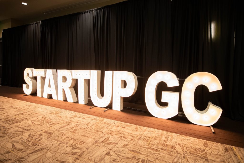 STARTUP GC marquee letters by Alpha Lit MS Gulf Coast.